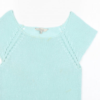 Womens UK Size S Peacocks Green Pullover Jumper