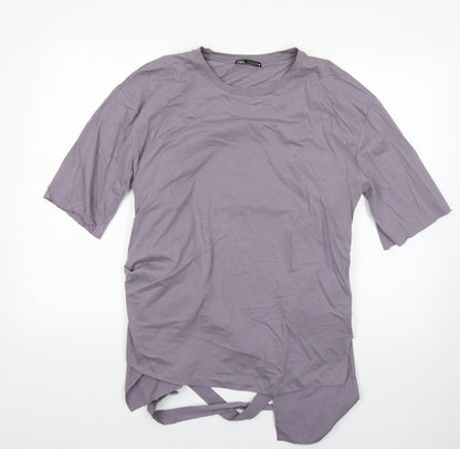 Womens UK Size M Zara Purple Basic T-Shirt