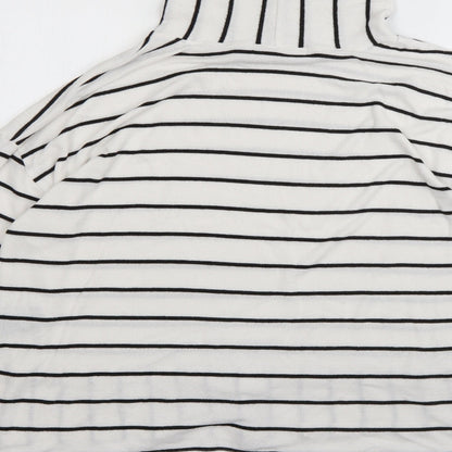 COIN 1804 Mens Multicoloured Roll Neck Striped Rayon Pullover Jumper Size XL