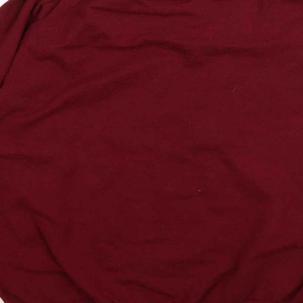 Hammond  Mens Red V-Neck  Cotton Pullover Jumper Size L