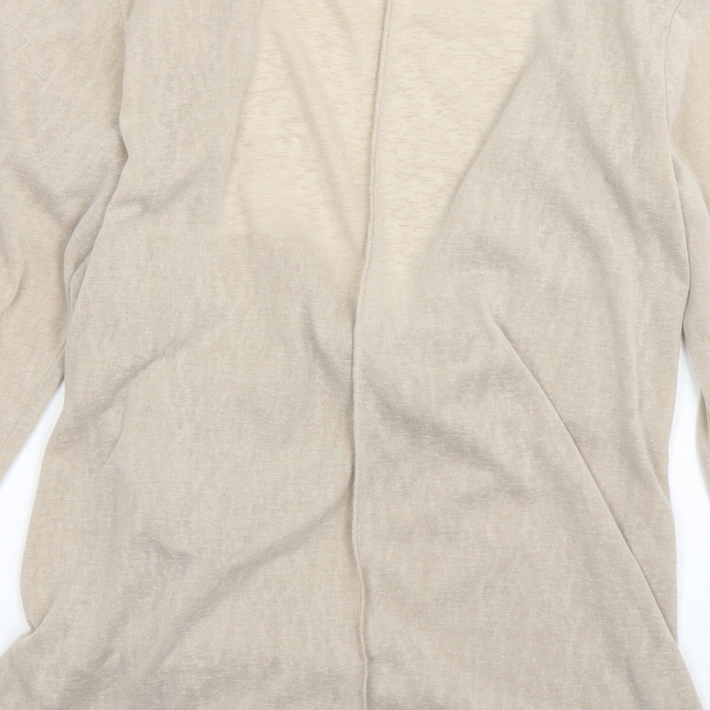 Womens UK Size 14 M&S Beige Cardigan Jumper