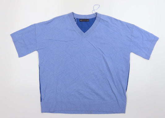 Womens UK Size 12 M&S Blue Pullover Jumper