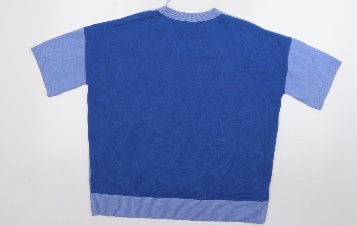 Womens UK Size 12 M&S Blue Pullover Jumper