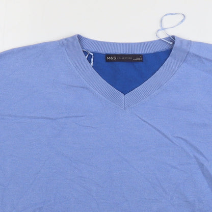 Womens UK Size 12 M&S Blue Pullover Jumper