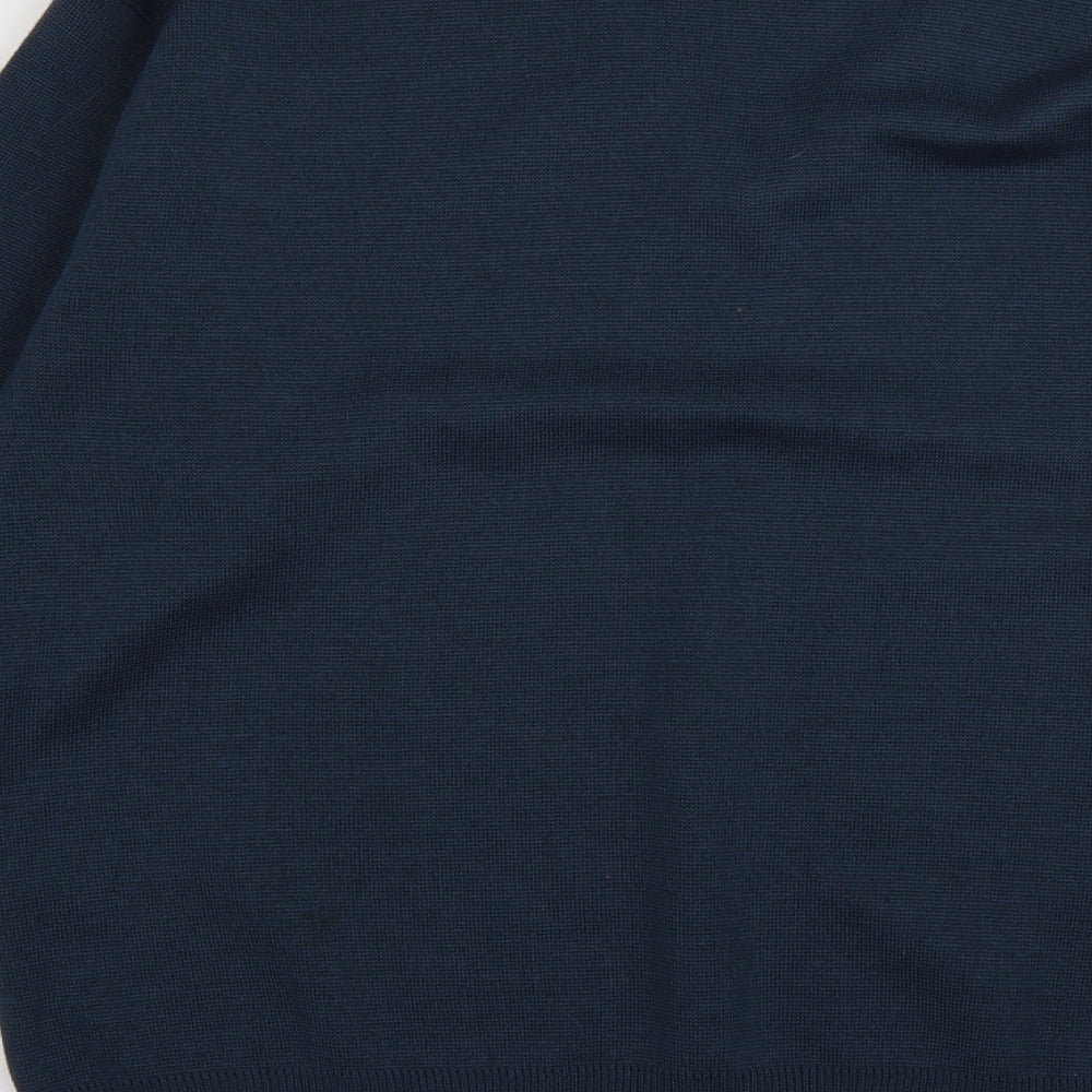 Gabicci Womens Green V-Neck Striped Wool Pullover Jumper Size XL