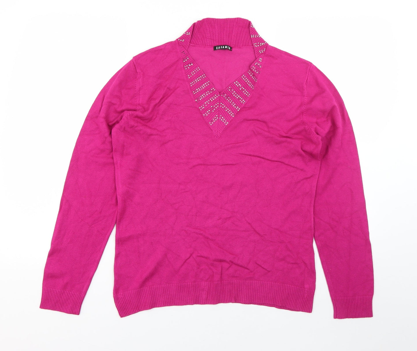 Womens UK Size S Casamia Pink Pullover Jumper