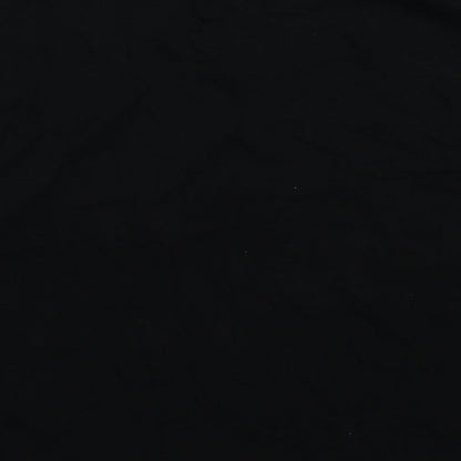 Womens UK Size XS Miss Selfridge Black Cropped T-Shirt