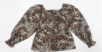 Womens UK Size 8 PEP&Co Brown Basic Blouse