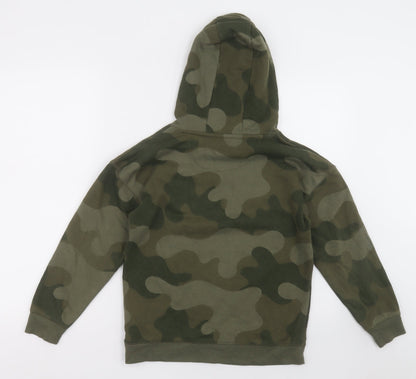 Primark Boys Green Camouflage Cotton Pullover Hoodie Size 10-11 Years  Pullover - Iconic