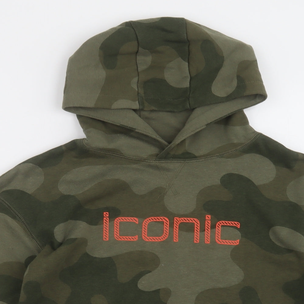 Primark Boys Green Camouflage Cotton Pullover Hoodie Size 10-11 Years  Pullover - Iconic