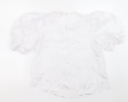 Womens UK Size 8 River Island White Basic Blouse