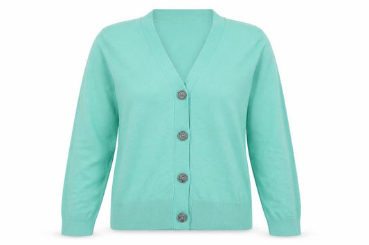 Womens UK Size XL paramour Green Cardigan Jumper