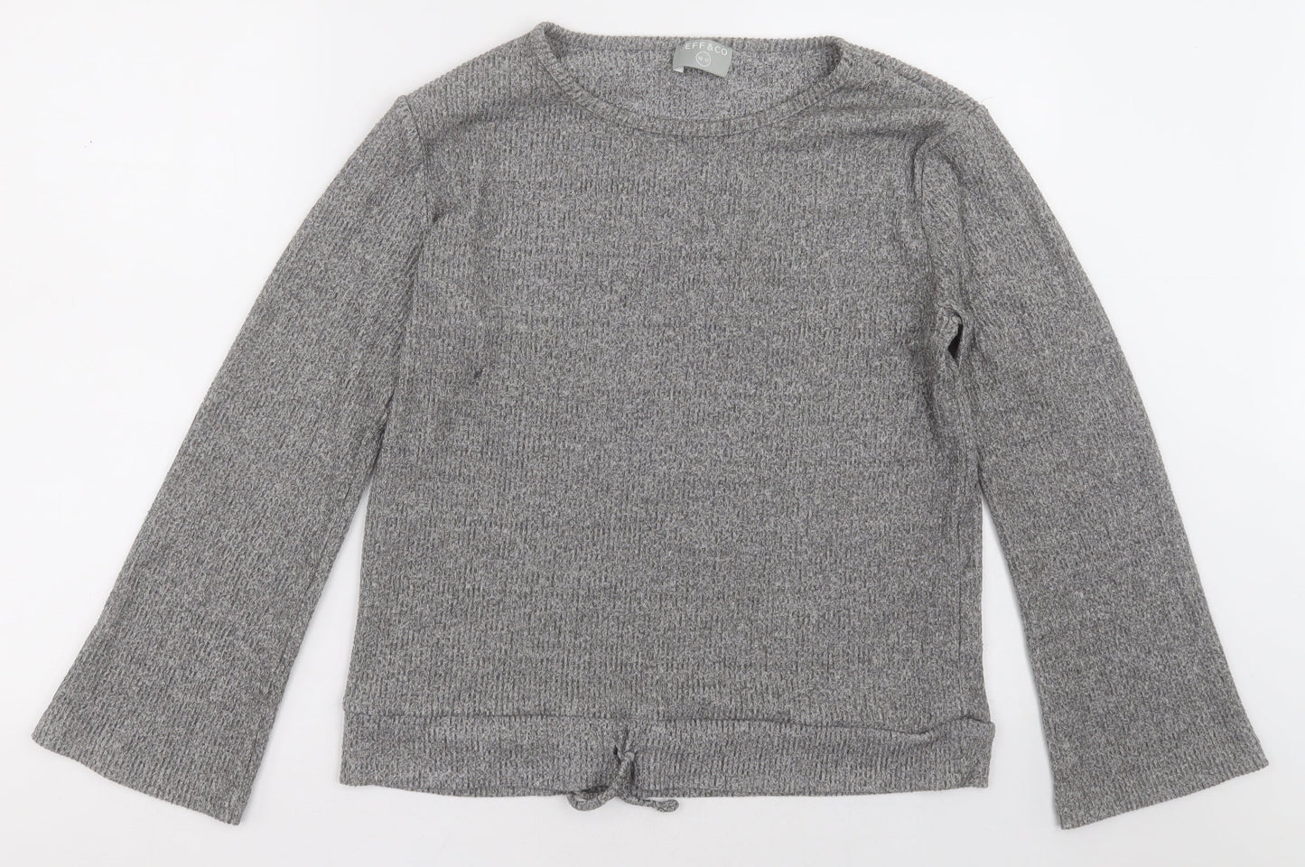 jeff&co Womens Grey  Polyester Pullover Sweatshirt Size 12  Pullover