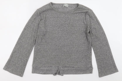 jeff&co Womens Grey  Polyester Pullover Sweatshirt Size 12  Pullover