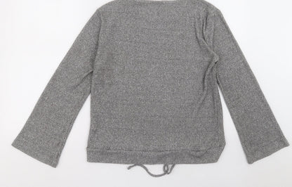 jeff&co Womens Grey  Polyester Pullover Sweatshirt Size 12  Pullover