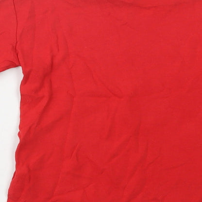Leigh Tucker Girls Red  Cotton Top Pyjama Top Size 5-6 Years   - North Pole