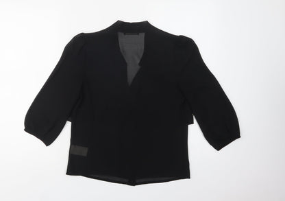 Womens UK Size XS Beloved Black Basic Button-Up