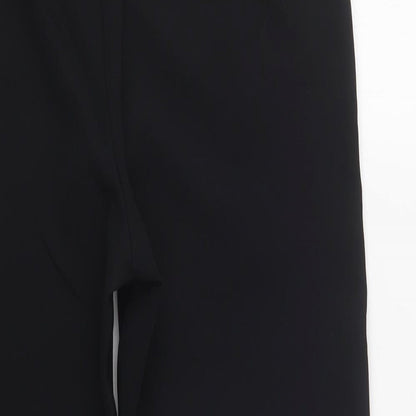 Cotton Brothers Womens Black  Polyester Cropped Trousers Size XS L22 in Regular Zip
