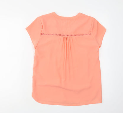 Womens UK Size S Rant & Rave Orange Basic Blouse