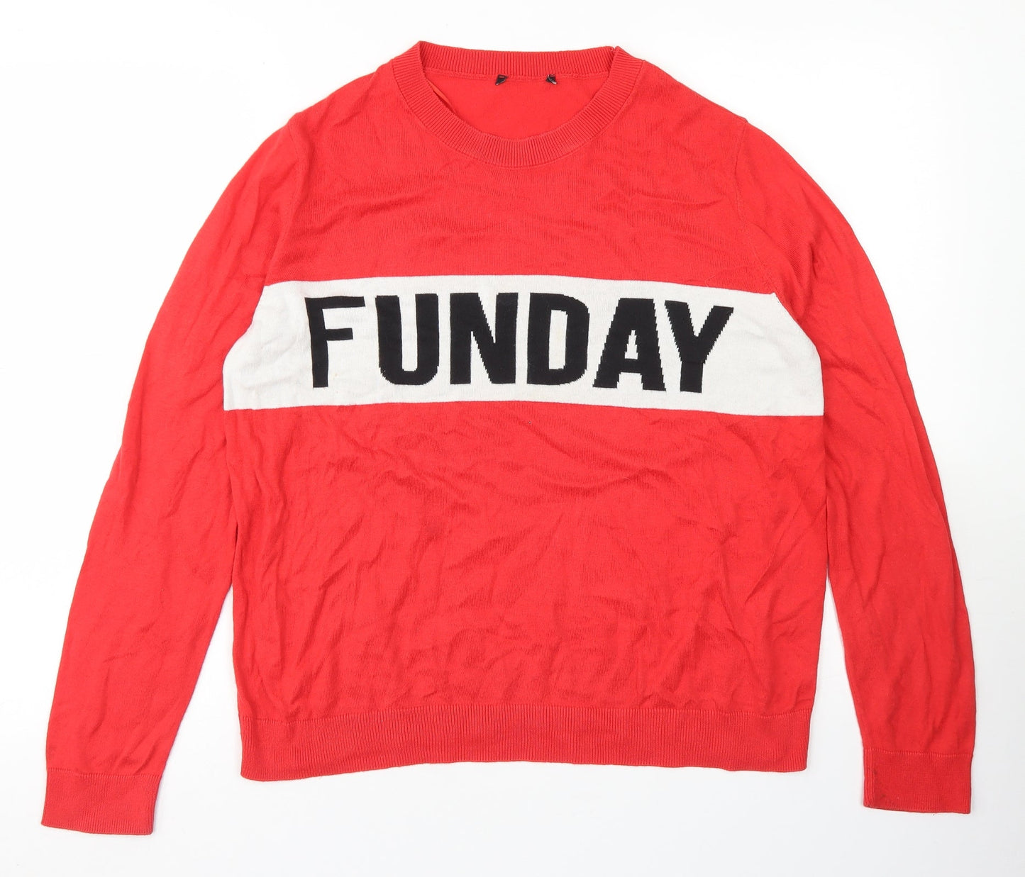 Womens UK Size 12 New Look Red Pullover Jumper