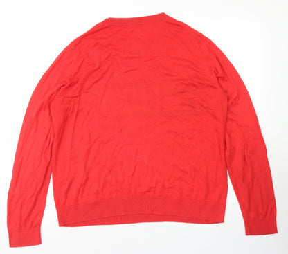 Womens UK Size 12 New Look Red Pullover Jumper