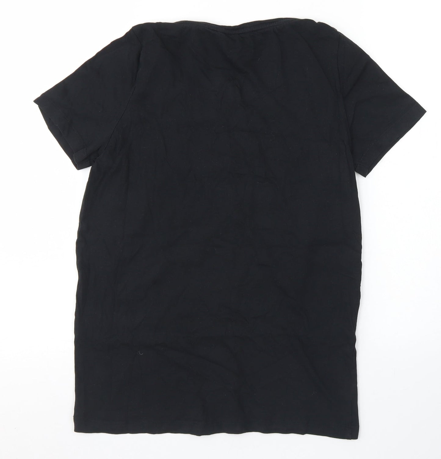 Womens UK Size S Only Black Basic T-Shirt