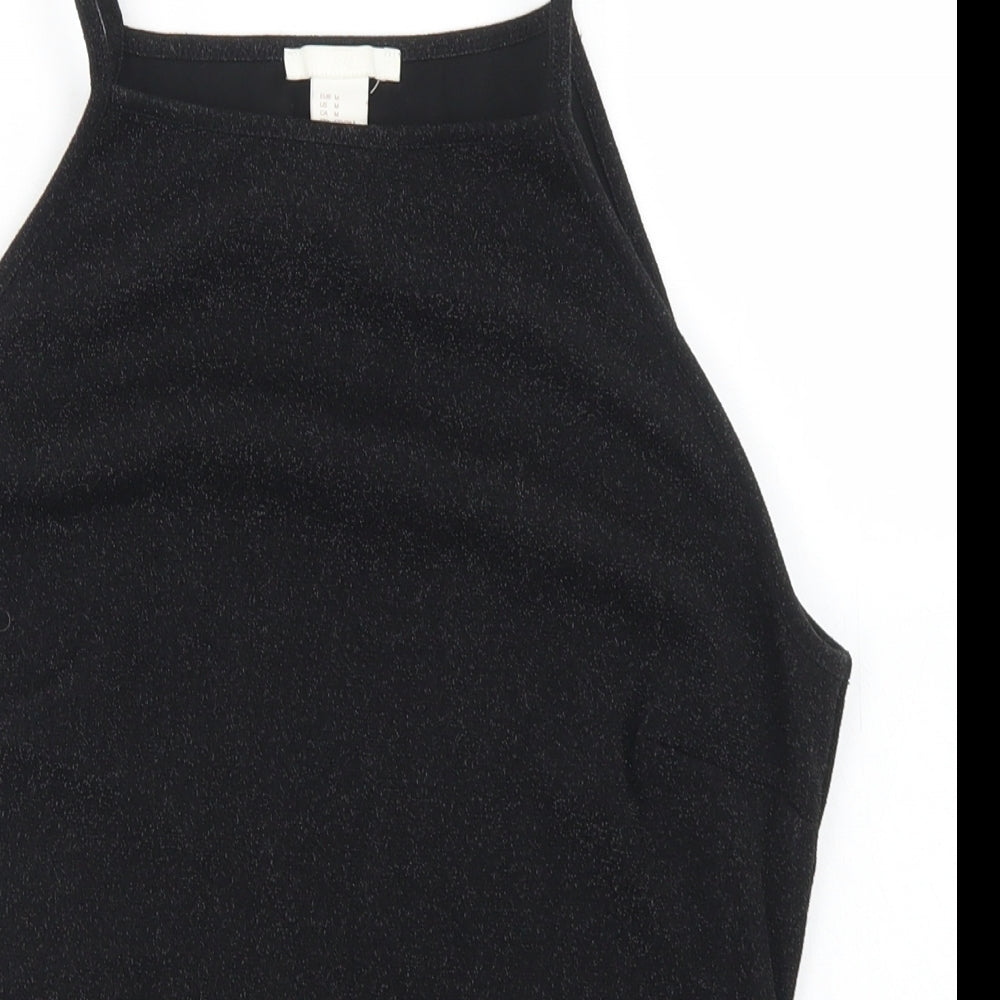 Womens UK Size M H&M Black Camisole Blouse