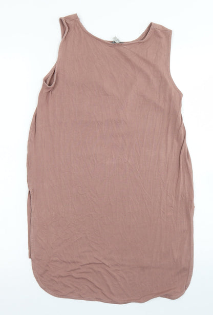 Peacocks Womens Brown  Polyester Basic Tank Size 8 Round Neck