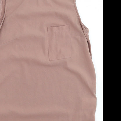 Peacocks Womens Brown  Polyester Basic Tank Size 8 Round Neck
