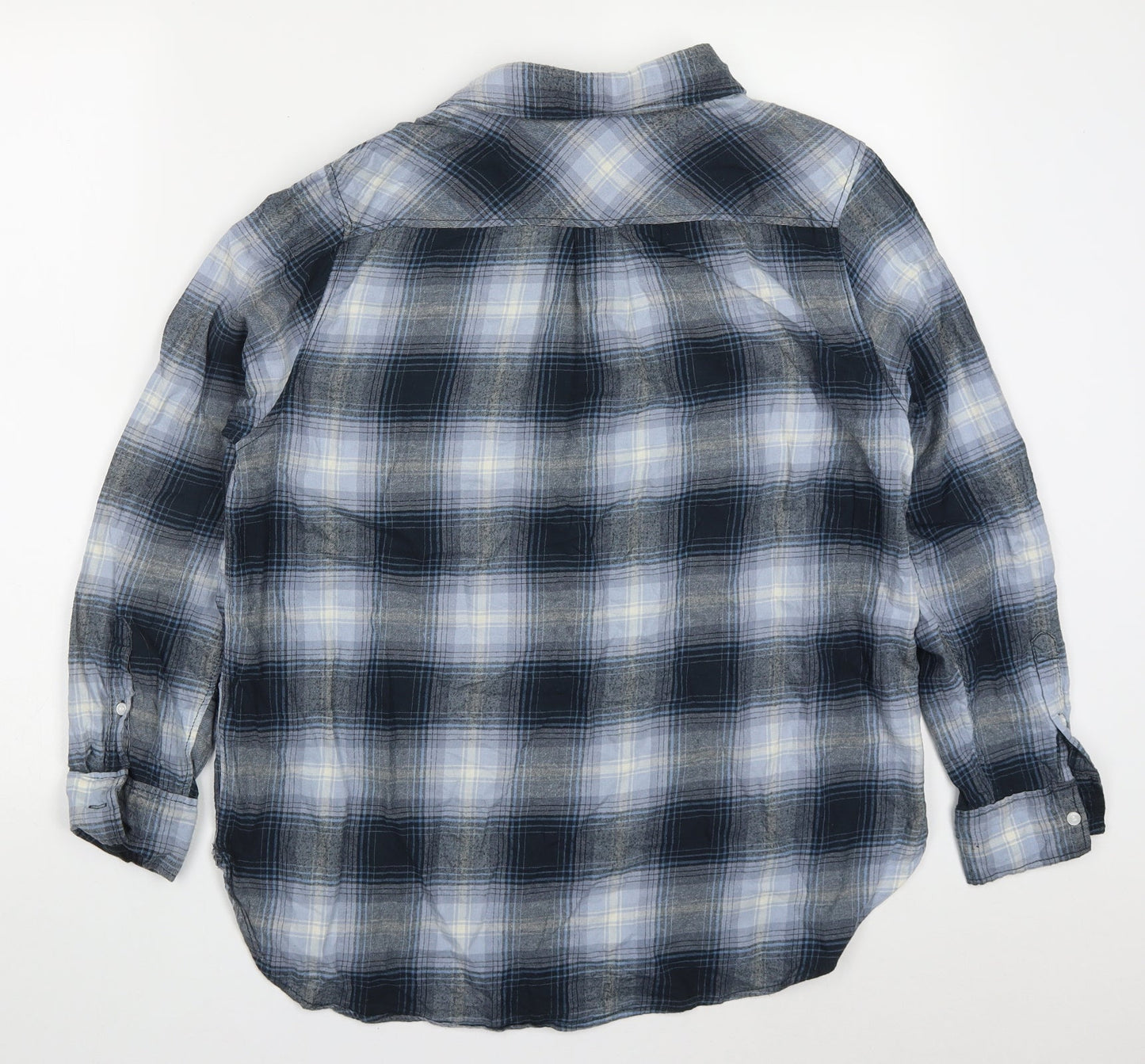 Mens UK Size S H&M Blue  Button-Up Long Sleeve Casual Shirt