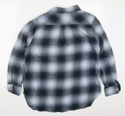 Mens UK Size S H&M Blue  Button-Up Long Sleeve Casual Shirt