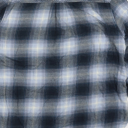 Mens UK Size S H&M Blue  Button-Up Long Sleeve Casual Shirt