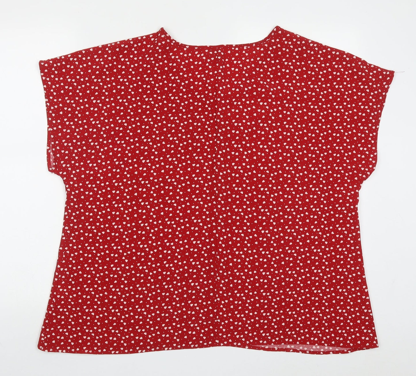 Womens UK Size XL Emery Rose Red Basic Blouse