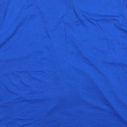 Dunnes Womens Blue  Polyester Basic Blouse Size L V-Neck