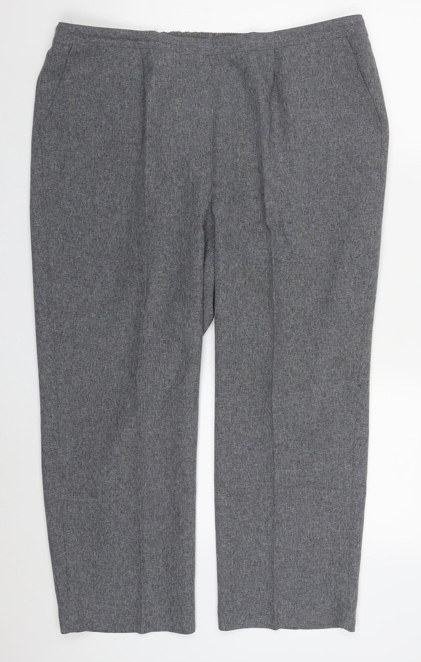Bonmarché Womens Grey  Polyester Trousers  Size 18 L24 in Regular