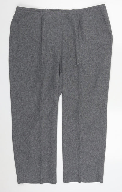Bonmarché Womens Grey  Polyester Trousers  Size 18 L24 in Regular