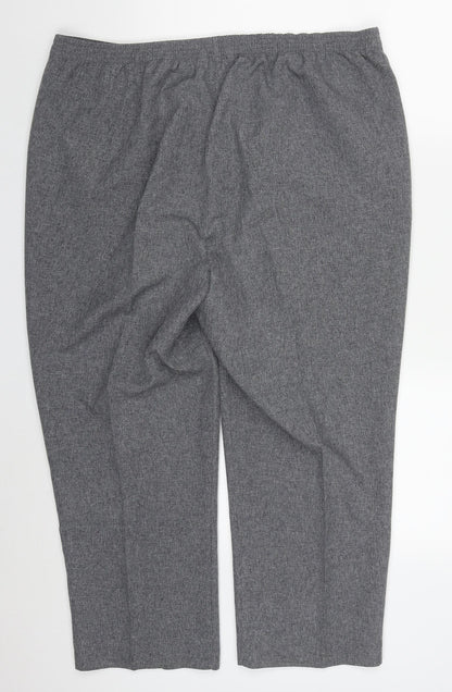 Bonmarché Womens Grey  Polyester Trousers  Size 18 L24 in Regular