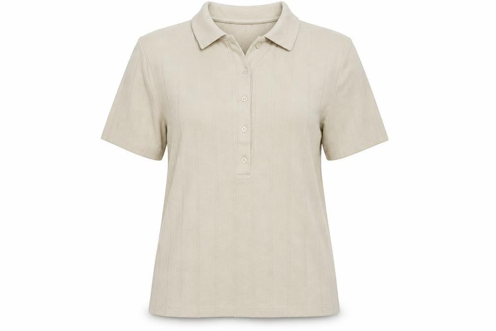Womens UK Size L H&M Beige Basic Polo