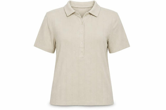 Womens UK Size L H&M Beige Basic Polo