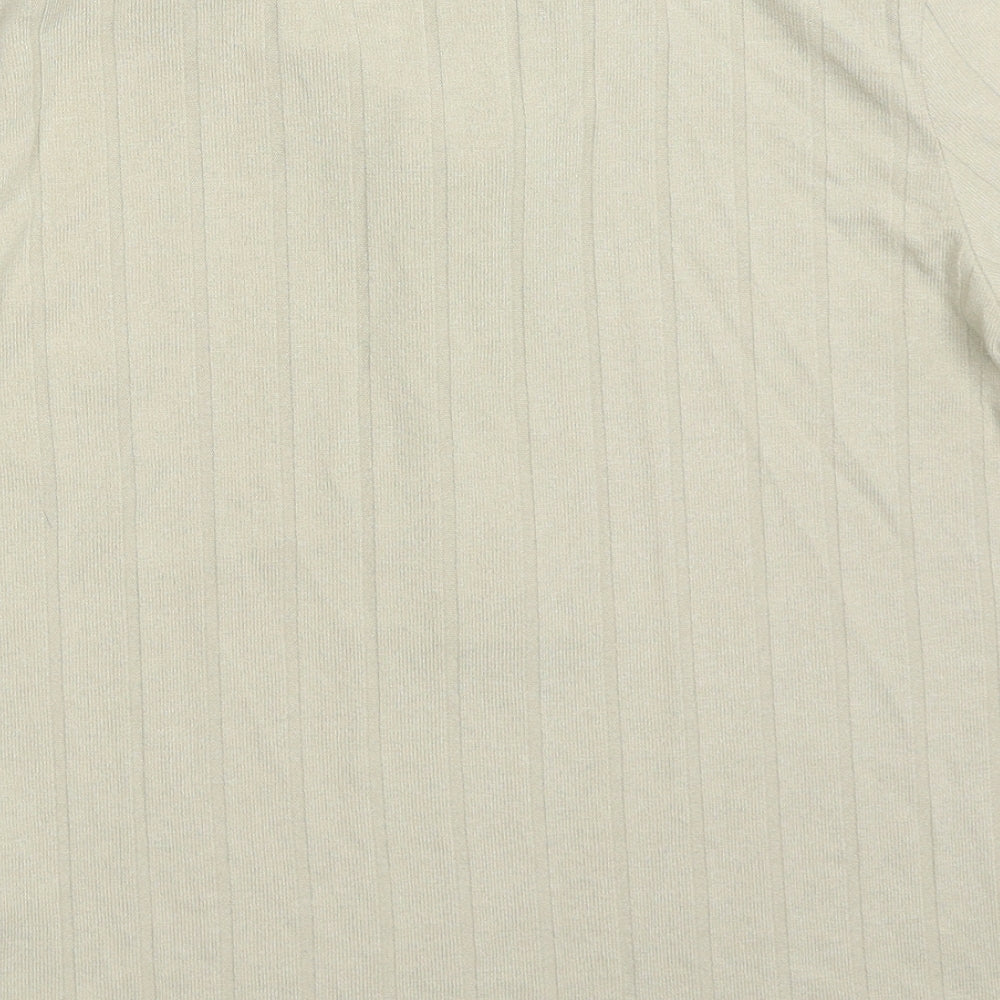 Womens UK Size L H&M Beige Basic Polo