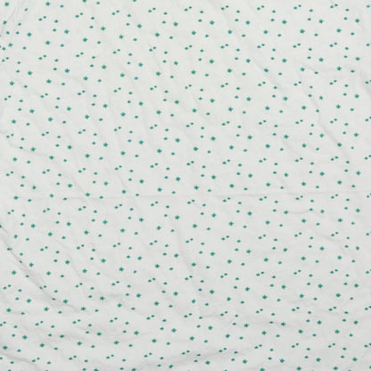 Dunnes Womens Green Floral Cotton Basic T-Shirt Size M Round Neck