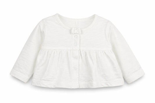 NEXT Girls Ivory  Cotton Cardigan Jumper Size 3-6 Months  Button