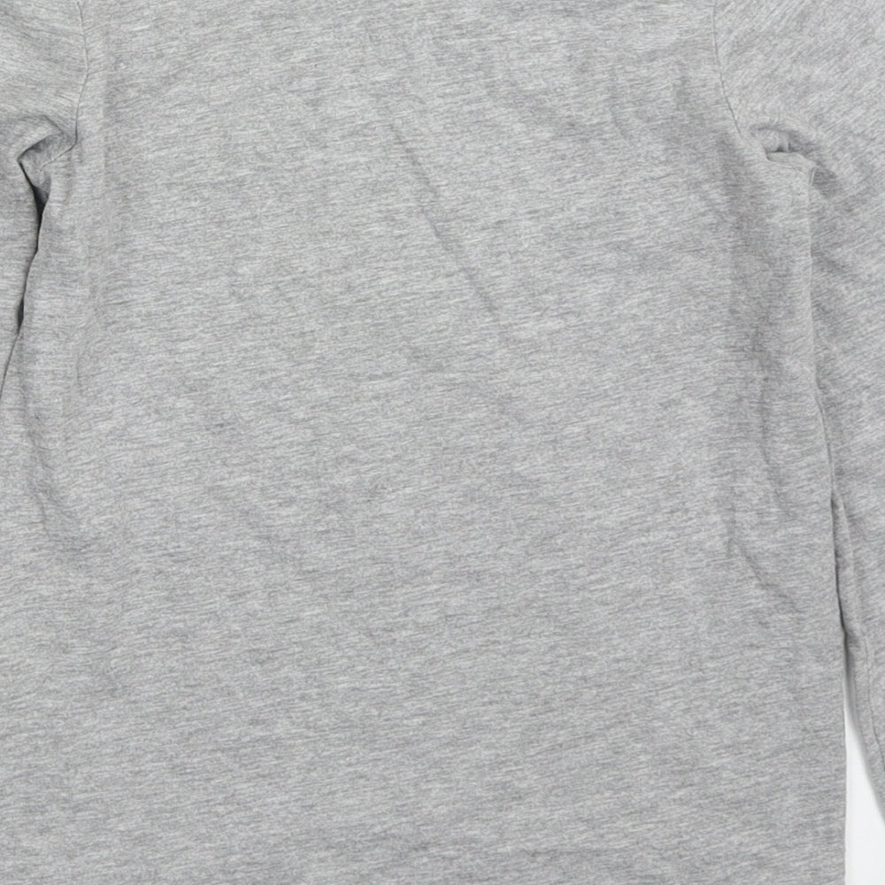 TU Girls Grey  Cotton Basic T-Shirt Size 8 Years Round Neck Pullover - Fa Boo! Lous