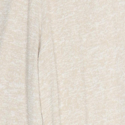 F&F Womens Beige  Viscose Trousers  Size 8 L29 in Regular Drawstring - Pyjama Pants