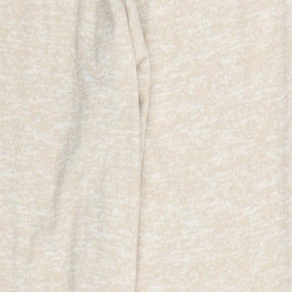 F&F Womens Beige  Viscose Trousers  Size 8 L29 in Regular Drawstring - Pyjama Pants