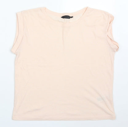 Womens UK Size 10 New Look Pink Basic T-Shirt