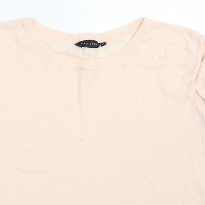 Womens UK Size 10 New Look Pink Basic T-Shirt
