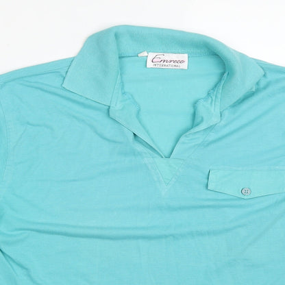 Emreco Mens Beige  Polyester  Polo Size M Collared Pullover