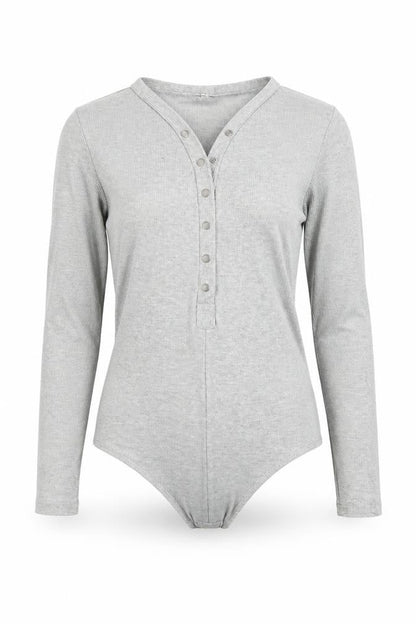 Womens UK Size S Preworn One-Piece Grey Bodysuit