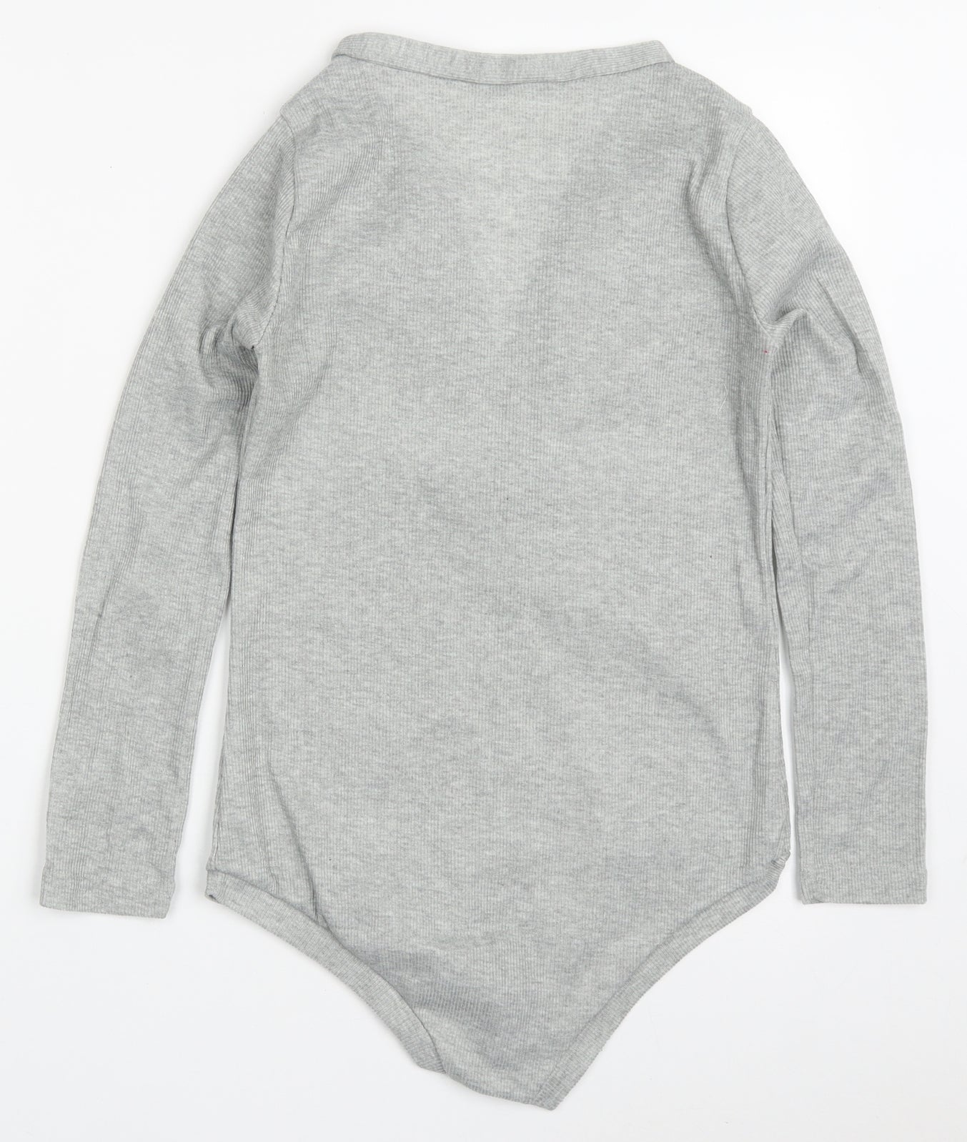 Womens UK Size S Preworn One-Piece Grey Bodysuit